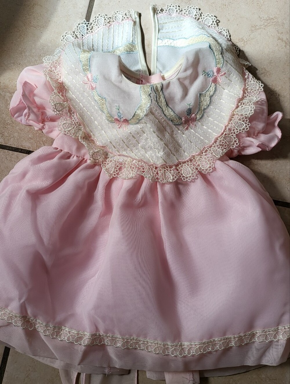 Vintage Baby Girl Pink Dress 6 months